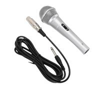 Naroote Microphone Filaire, Microphone Vocal Dynamique Professionnel, Portable Cardioïde avec Câble on Off et XLR Inclus, Idéal pour Haut-Parleur, Ampli et karaoké