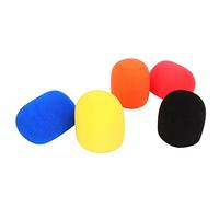 Naroote Microphone Pare-brise en Mousse épaissie Anti-chute Protection Coupe-vent pour karaoké KTV Salles de Danse Polyester 0,7 Oz Ensemble de 5 Scène applicable: Chanteurs Interprètes