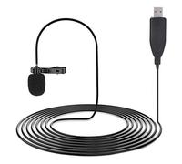 Naroote Microphone USB Omnidirectionnel Haute sensibilité pour Conférence Informatique Universelle, Mini Micro Portable à Pince à Revers Noir