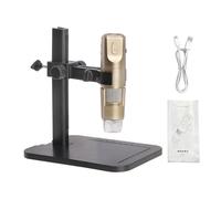 Naroote Microscope Numérique 1600X, Microscope Portable sans Fil, à 8 Lumières LED avec Support d'observation, Idéal pour la Réparation de PCB, Les Bijoux et la Peau, Compatible avec Smartphone,