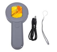 Naroote Microscope Portable et de Poche, Loupe Numérique avec Écran de 2,0 Pouces, Cordon de Cou, 8 Lumières LED Réglables, Jouet Éducatif Rechargeable pour Le Camping, Le Jardin