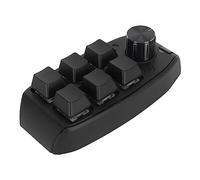 Naroote Mini Clavier de Jeu, Interrupteur Rouge, 6 Touches, 1 Bouton, Conception Ergonomique Programmable, ABS Solide pour Les Médias (BT sans Fil (Batterie intégrée Incluse))