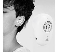 Naroote Mini écouteur Bluetooth sans Fil Intra-Auriculaires Mains Libres pour Conduite Sportive, Entreprise, écouteur Monaural V5.0 pour Noir (S650 Blanc)