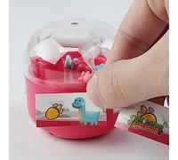 Naroote Mini Jeu de Machine à Griffes de Dinosaure pour Enfants, Opération Facile, Mini Machine à Griffes de Dinosaure Rouge, Développement de la Coordination œil-main, Matière Plastique