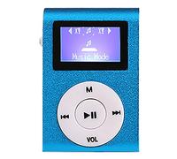 Naroote Mini Lecteur de Musique MP3 Portable avec Coque en Métal, Ultra Petite Taille, Plug and Play pour étudiants en Cours D'exécution, Bleu