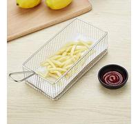 Naroote Mini Panier à Frites Polyvalent en Acier Inoxydable, Passoire de Présentation des Aliments, Outil de Cuisine pour Magasin de thé au Lait à Domicile