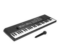 Naroote Mini Piano à Clavier électronique 54 Touches pour Enfants avec Fonction D'enregistrement et Microphone, Instrument à Clavier Portable pour Enfants, Matière Plastique, Noir/blanc