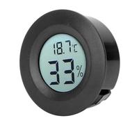 Naroote Mini Thermomètre et Hygromètre Numérique LCD, Compteur de Température d'humidité Intérieure, Moniteur Environnemental pour Armoires Réfrigérées et Vitrines (BLACK)
