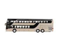 Naroote Modèle de Bus à Impériale en Alliage, Jouet Résistant aux Chutes, Lumière LED, Musique pour Enfants, Cadeau, Porte Avant et Arrière Ouverte, Modèle électrique 1:32 pour Enfants, Temps de Jeu