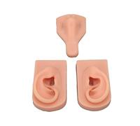 Naroote Modèle D'oreilles de Nez Flexibles en Silicone pour la Pratique du Perçage, Aides Pédagogiques Réutilisables pour les Cours de Médecine, Matériau en Silicone Souple pour une Utilisation de