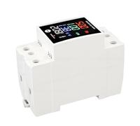 Naroote Moniteur de Consommation d'électricité, Ampèremètre Voltmètre sur Rail DIN AC30-400 V 0-100 A, Compteur d'énergie Numérique avec Facteur de Puissance de Fréquence Watt Kwh, Idéal pour le