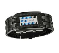 Naroote Montre Binaire pour Hommes, Montre à Matrice Binaire à Rétroéclairage Bleu, Sport décontracté pour Les Sports de Plein Air (#2)