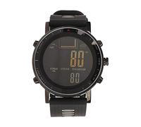 Naroote Montre de Pêche Multifonctionnelle pour Sports de Plein Air avec Changement de Pression Atmosphérique pour la Randonnée et l'alpinisme, Matériau en Caoutchouc en Acier Inoxydable (Noir Gris)