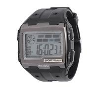 Naroote Montre de Sport Numérique, Grand Cadran, Veilleuse, étanche, Double Fuseau Horaire, Montre électronique d'extérieur, Durable avec Chronomètre, Alarme, Compte à Rebours, Idéale pour Hommes