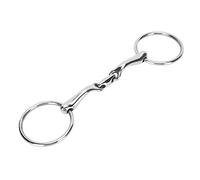 Naroote Mors O Horse, Mors O Snaffle, de Bouche de Cheval, Maillon Flexible en Acier Inoxydable, Bouche de 5,3 Pouces avec Bord Coulissant, Idéal pour l'entraînement, la Course et Le Contrôle