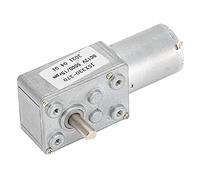 Naroote Moteur à Engrenage à Vis sans Fin DC 12 V Mécanique Compact Durable pour Transmission de Voiture Intelligente, Aluminium et Laiton de Petite Taille 1 X Moteur