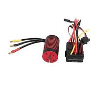 Naroote Moteur RC, Moteur étanche à Dissipation Rapide de la Chaleur, Ensemble de Contrôleur de Vitesse électronique, Protection Contre la Surchauffe sans Balais pour Voitures 1/12 (2800KV)