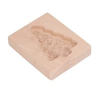 Naroote Moule à Biscuits sculpté en Bois, Beaux Motifs, Moule de Gaufrage pour Tampon de Presse à Biscuits, adapté aux, au Chocolat, en Bois de Hêtre de 3,1 à 4,6 Oz (Arbre de Noël)