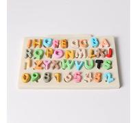 Naroote Moule à Gâteau en Silicone, Moule de Cuisson à Motif de Lettres et Chiffres de l'alphabet 3D pour le Chocolat, les Desserts DIY, le Fondant, la Fabrication de Bonbons et de Savon