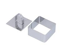 Naroote Moule à Mousse en Acier Inoxydable, Outil de Cuisson Durable pour Desserts, Pâtisseries et Salades, Argent 4cm, 1 Unité (#5)