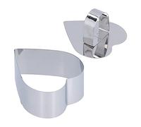 Naroote Moule à Mousse en Acier Inoxydable, Outil de Cuisson Durable pour Desserts, Pâtisseries et Salades, Argent 4cm, 1 Unité (#1)