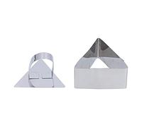 Naroote Moule à Mousse en Acier Inoxydable, Outil de Cuisson Durable pour Desserts, Pâtisseries et Salades, Argent 4cm, 1 Unité (#2)