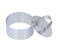 Naroote Moule à Mousse en Acier Inoxydable, Outil de Cuisson Durable pour Desserts, Pâtisseries et Salades, Argent 4cm, 1 Unité (#4)