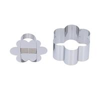 Naroote Moule à Mousse en Acier Inoxydable, Outil de Cuisson Durable pour Desserts, Pâtisseries et Salades, Argent 4cm, 1 Unité (#3)