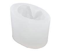 Naroote Moule de Bougie en Silicone Ange bébé, Moule de Bougie d'Ange 3D Durable Réutilisable et écologique pour Gâteau de Bricolage pour la Décoration de la Maison (Ange tenant le visage avec les