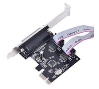 Naroote Naroote PCI-E Double Ports Série DB9 RS232 1 Carte Adaptateur LPT Parallèle DB25 pour Ordinateurs de Bureau, 8/7/XP 32/64 Bits