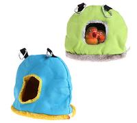 Naroote Nid d'oiseau, Cage en Peluche Douce pour Oiseaux, Petit Rond Chaud, sans Danger pour la Maison (Green)