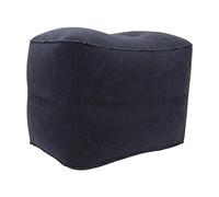 Naroote Oreiller de Repose-Pieds de Voiture, Oreiller Gonflable Portatif de Repose-Pieds de Valve d'air Simple de Flocage de PVC à Deux Couches pour Le (Bleu foncé)