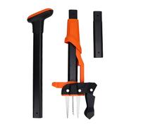 Naroote Outil D'extraction de Mauvaises Herbes, Désherbeur à Racines Debout avec 4 Griffes Dentelées en Acier MN et Pédale, pour Une élimination Efficace des Mauvaises Herbes des