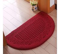 Naroote Paillasson Demi-Cercle élégant avec Forte Absorption, Antidérapant pour Entrée Intérieure et Extérieure, 1 X Fibre de Polyester (48*Votre Droit)