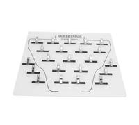 Naroote Panneau Support D'extension de Perruque avec 22 Clips pour Affichage de Cheveux dans les Salons - Acrylique Durable 29,5 X 34 Cm (WHITE)
