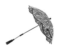 Naroote Parasol de Poussette, 360 Degrés Pramparaplu à 360 Degrés Pramparaplu Strong Wind avec Clamp/Holder Pliant (Rayure zébrée)