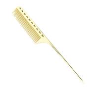 Naroote Peigne à Queue de Rat pour Salon de Coiffure, Barbier Professionnel, Peigne en Métal en Aluminium pour Hommes et Femmes, Outil de Coupe de Cheveux Léger et Pratique pour Coiffeur doré (Doré)