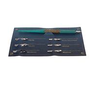 Naroote Pendre DIP, Stylo de Calligraphie Rétro avec 6 Plumes Interchangeables Dessinant le Stylo pour Dessiner du Mot Art Cyan