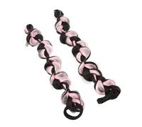 Naroote Perruque Tressée avec des Bulles, Extension de Casse-selle à Bulles Molles 2 Pcs pour Filles (Rose noir marron)