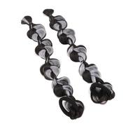 Naroote Perruque Tressée avec des Bulles, Extension de Casse-selle à Bulles Molles 2 Pcs pour Filles (Gris noir brun)