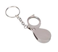 Naroote Petite Loupe de Poche 30X, Loupe de Bijoutier, Rotative Pliable avec Boîtier en Alliage de Zinc, Idéale pour Lire la Science des Timbres de Bijoux