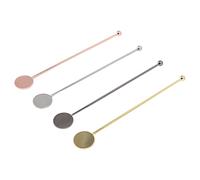 Naroote Picks de Cocktails en Métal, Bâtons de Martini pour Olives 4pcs en Acier Inoxydable Super Cocktail avec 4 de Couleur pour Remuer le thé au Lait et le café
