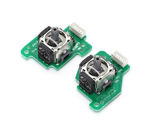 Naroote Pièces de Module de Remplacement de Bascule de Joystick Gauche Droite 3D, Composant de Manette de Jeu Durable pour Wiiu, Métal et ABS de Haute qualité, 2 Unités