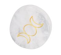 Naroote Pierre de Massage énergétique, Facile à Utiliser, Format Portable, Finition Brillante, Travailleur du Corps, Détente à la Maison (White)