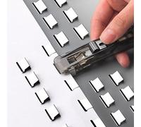 Naroote Pince à Papier Portative, Agrafeuse à Pousser Réutilisable à Haute efficacité en Acier Inoxydable ABS Transparent pour l'école (Narooteyrgcn6304u-10349751)