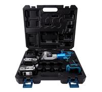 Naroote Pince à Sertir électrohydraulique, Sertisseuse de Cosses de Câble Hydraulique sans Fil Rechargeable avec 8 Matrices, Spécifications 12AWG-2/0AWG & 60KN permettant capacité (Prise UE)