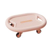 Naroote Planche à Roulettes de Fitness Abdominale, équipement D'exercice Cardio Compact à Faible Bruit pour un Usage Domestique avec Genouillère (PINK)