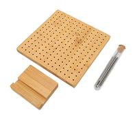 Naroote Planche de Blocage Carrée, Tapis de Blocage de Tricot fabriqué à la Main avec Tiges Durables pour les Amateurs de Tricot et de Crochet, Bois D'hévéa