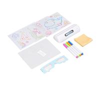 Naroote Planche de Peinture Graffiti, Portable de Dessin Magique 3D Portable Pad- Pratique Pratique pour Les Enfants (Yellow)