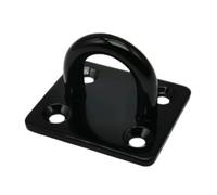 Naroote Plaque à œil Lourde 5mm Noir Acier Inoxydable | Construction robuste, Installation facile, Intérieur, Extérieur, Durable, Crochets de plafond
